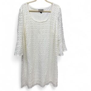 Ronni Nicole Cream Lace Midi Dress